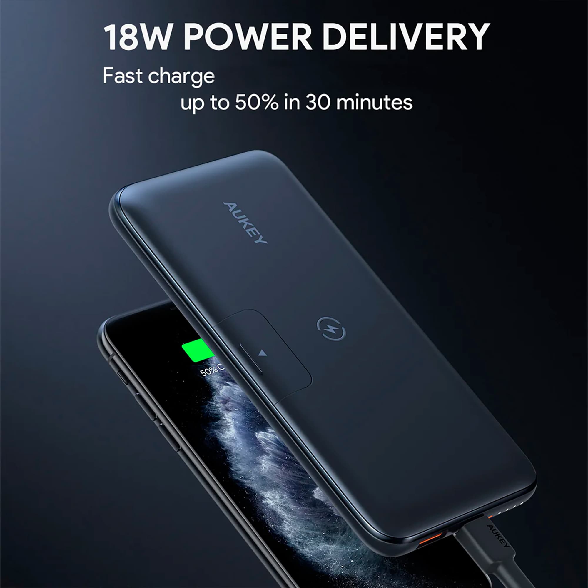 Powerbank Aukey 10000mah 1 Usb C / 1 Usb A - 2