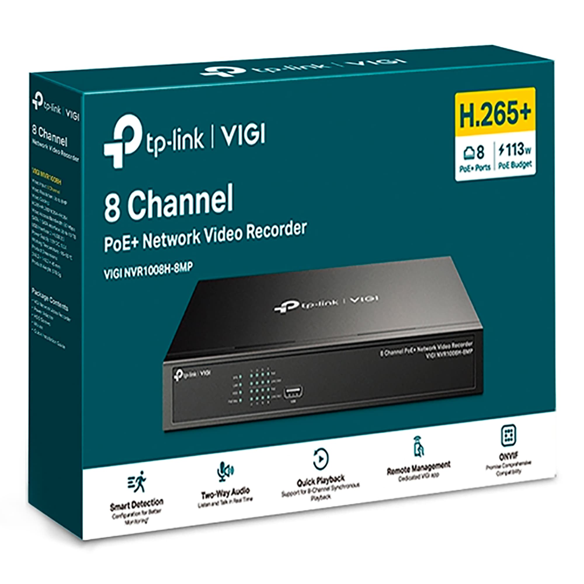 Nvr Tp-Link Vigi Nvr1008h-8mp 8 Canales 4k PoE+ - 3
