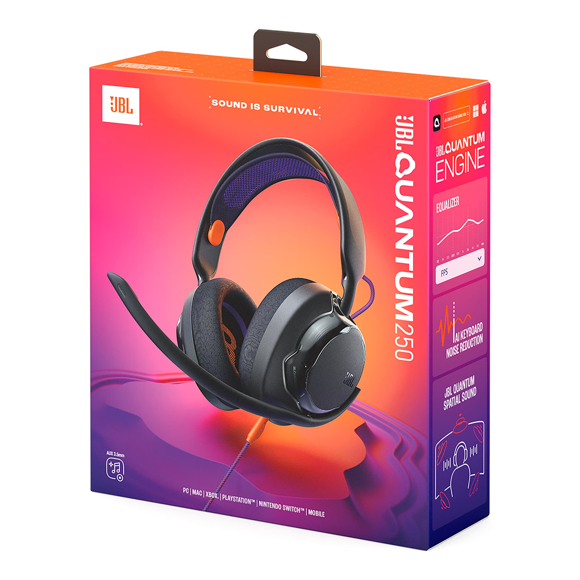 Auriculares Cableados 3,5mm Jbl Quantum 250 50mm - 7