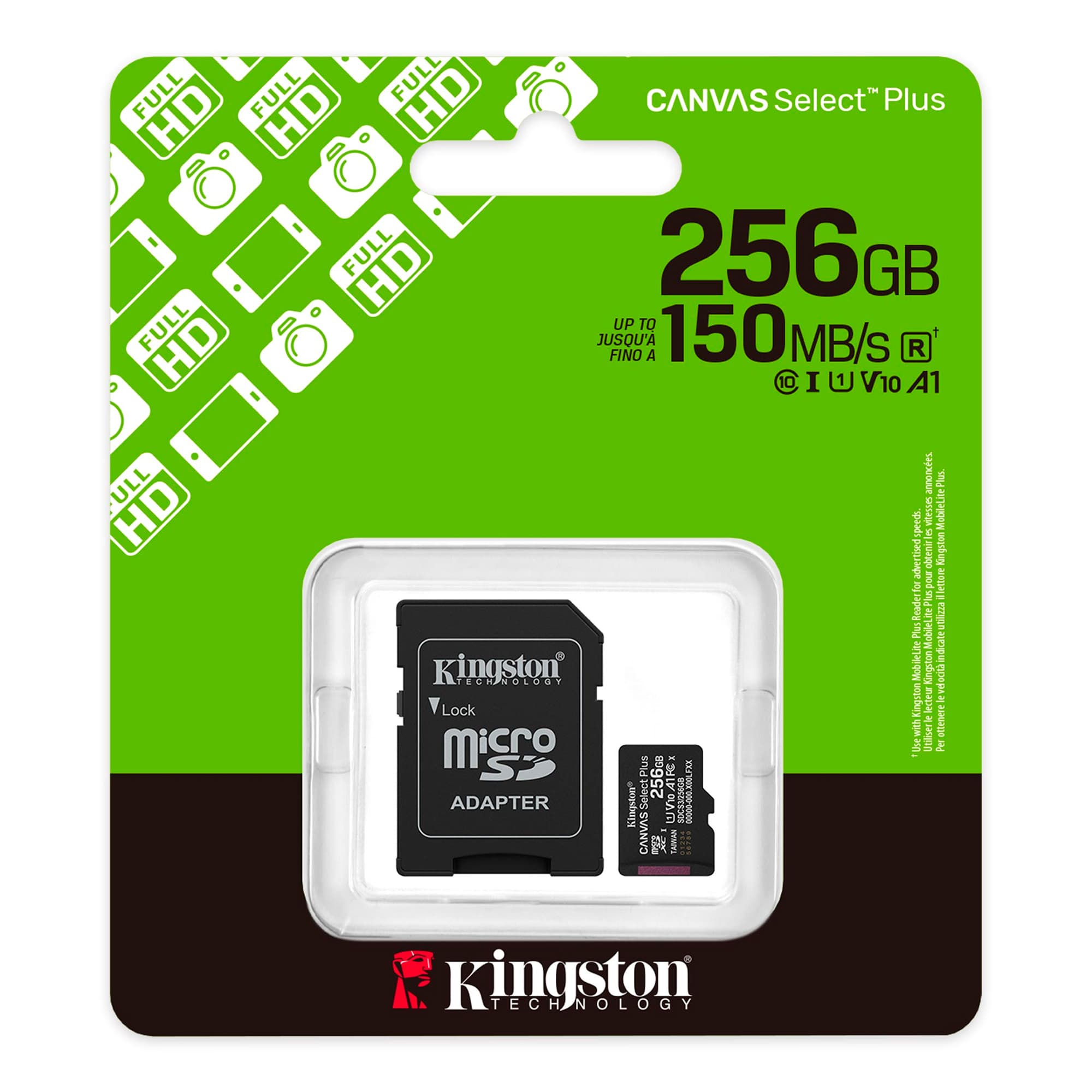 Memoria Micro Sd Kingston Sdcs3/256gb 150mb/s - 3