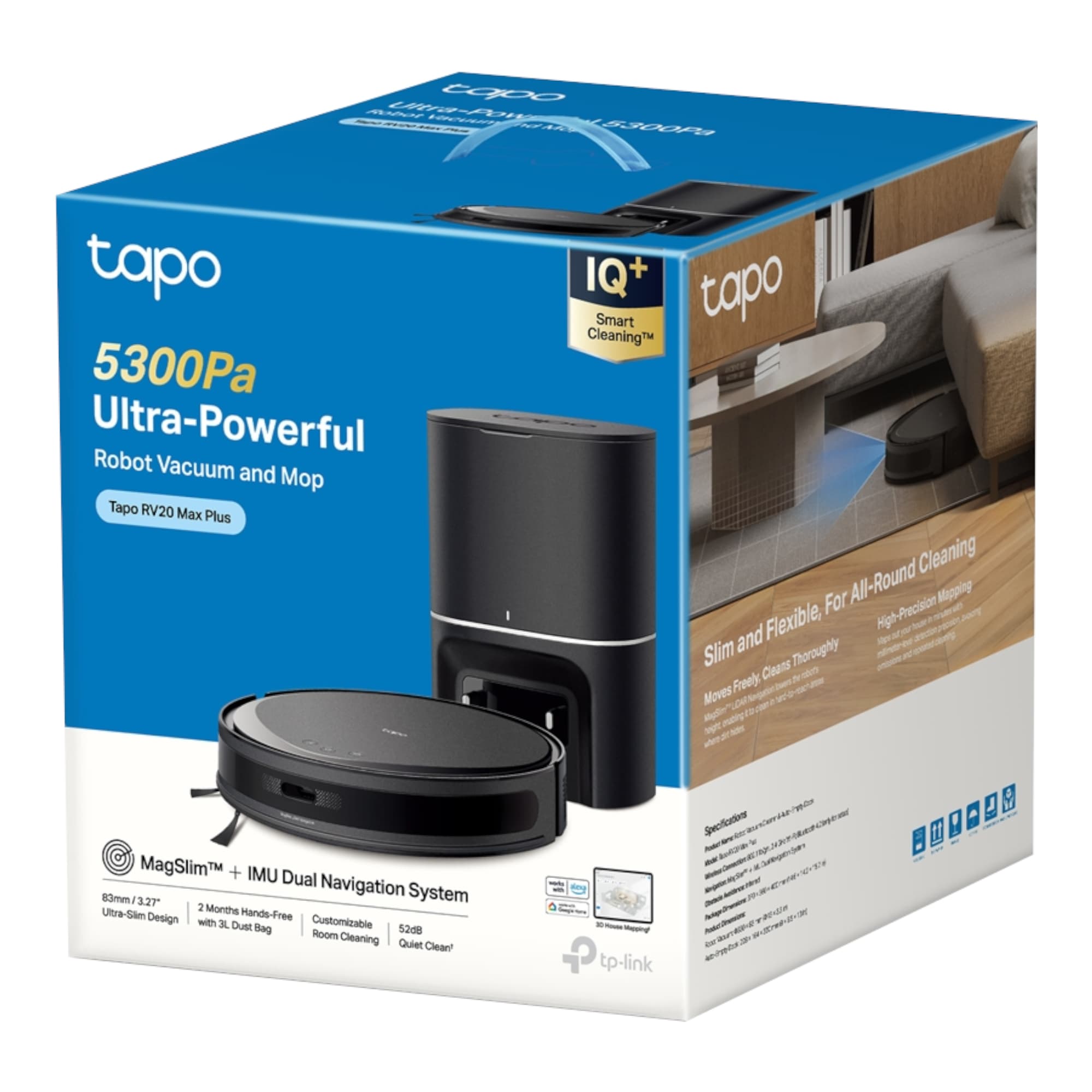 Aspiradora Robot Tp-Link Tapo Rv20 Max Plus Con Base Autovaciado 5300Pa - 6