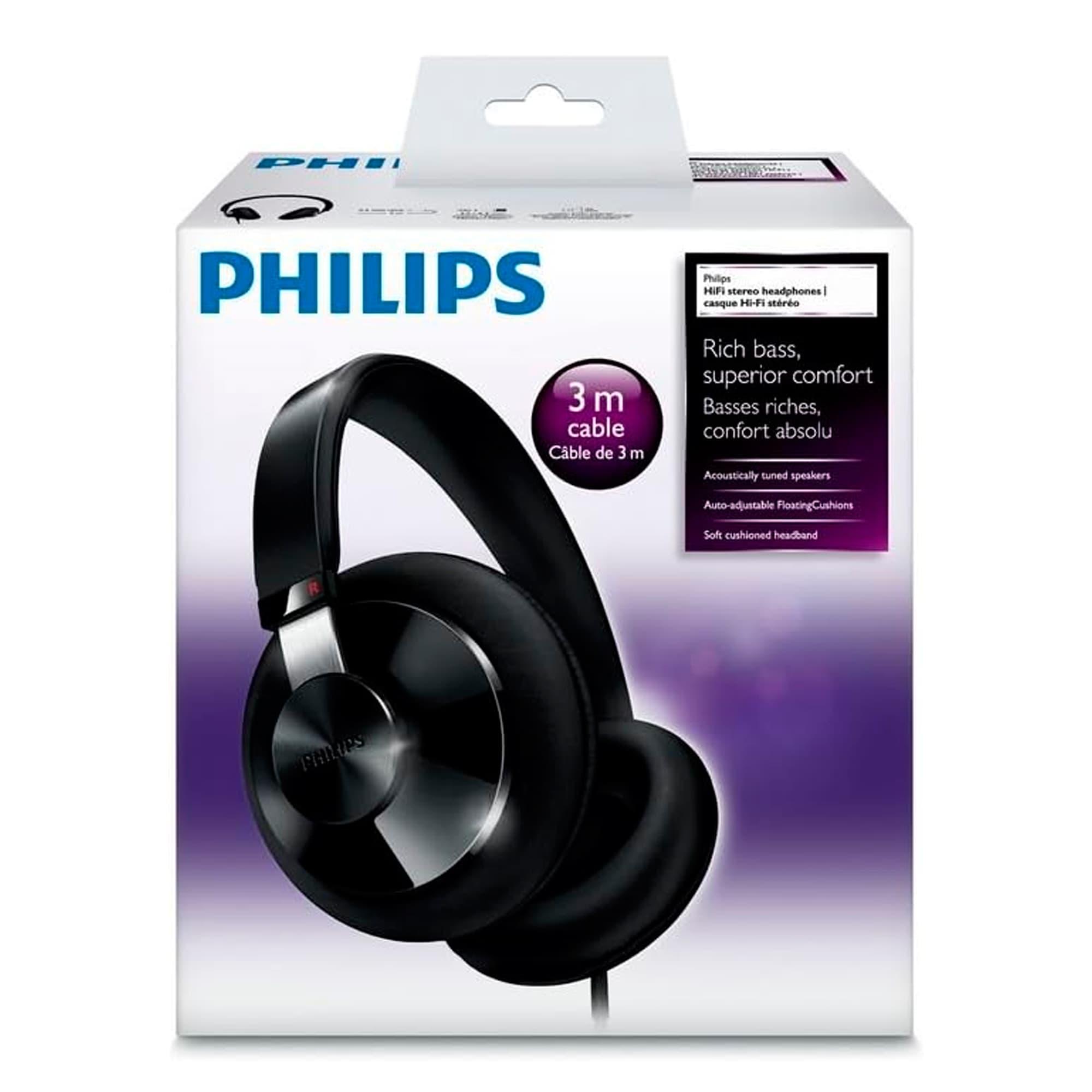 Auriculares Cableados 3,5-6,3mm Philips Shp6000 100mW 40mm - 5