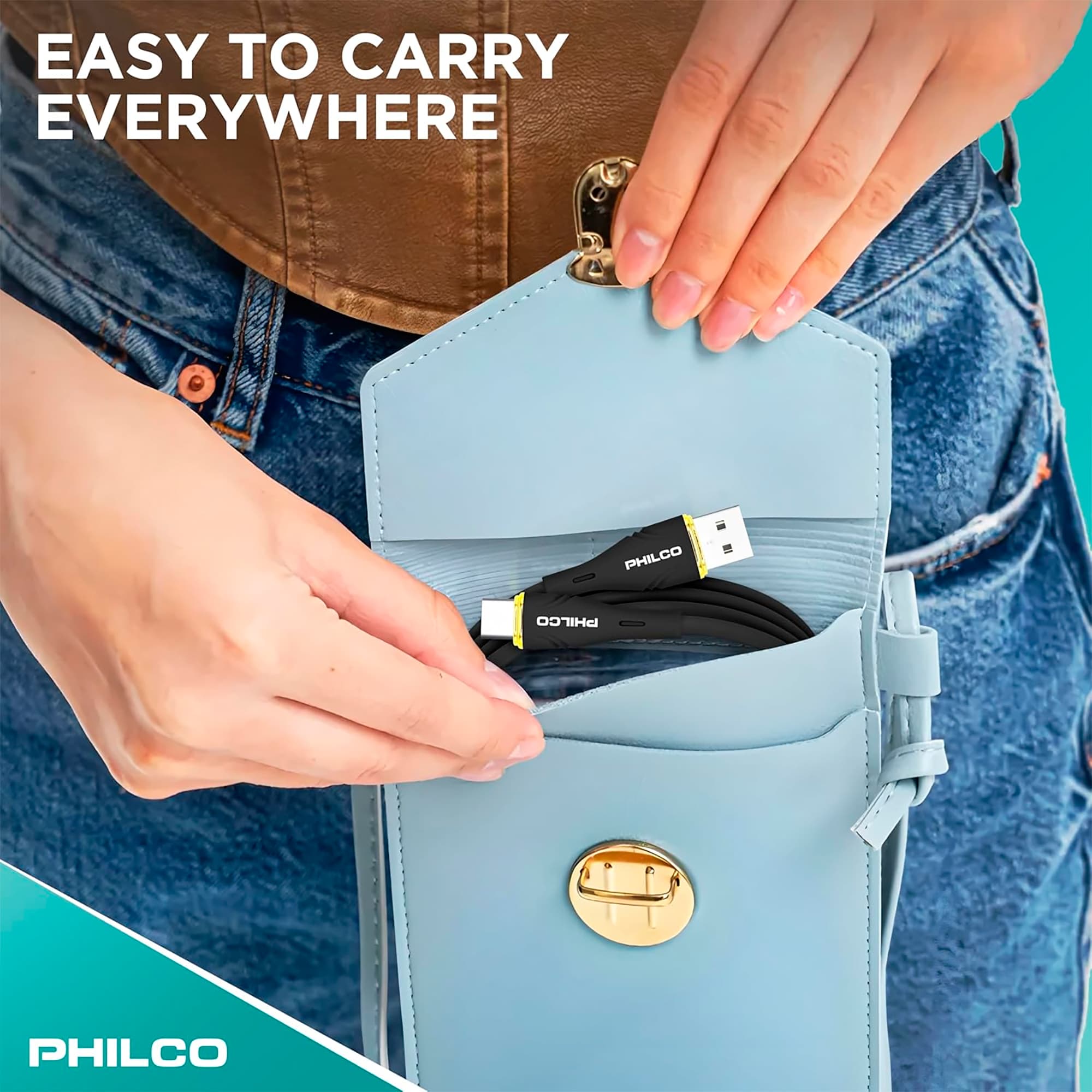 Cable Usb C - Usb A Philco 20w 480mbps 1,2m - 9