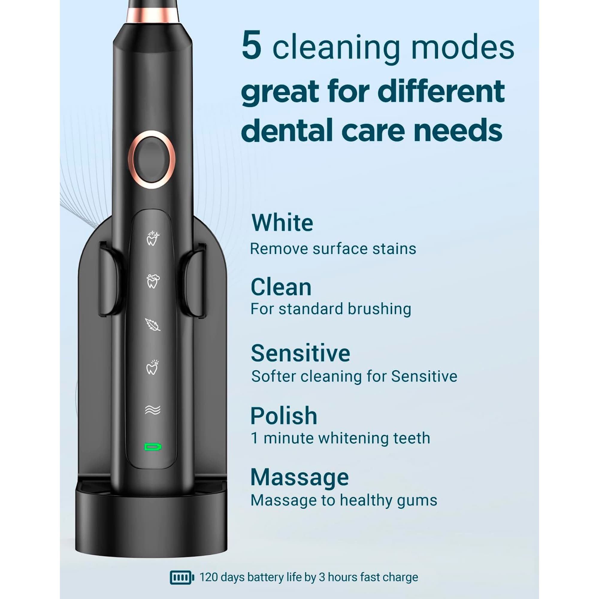 Cepillo De Dientes Eléctrico Rtauys M5 Sonic 41000vpm - 4