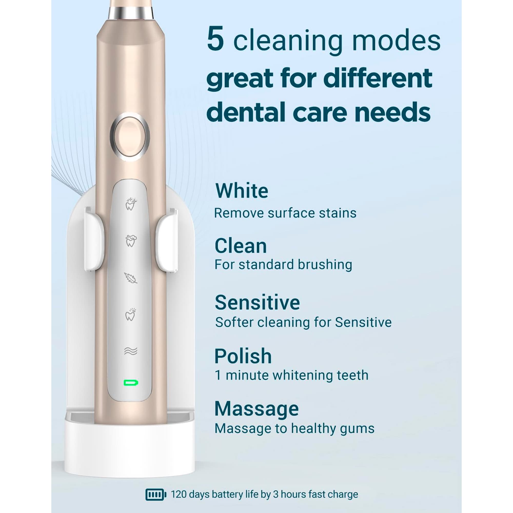 Cepillo De Dientes Eléctrico Rtauys M5 Sonic 41000vpm - 4