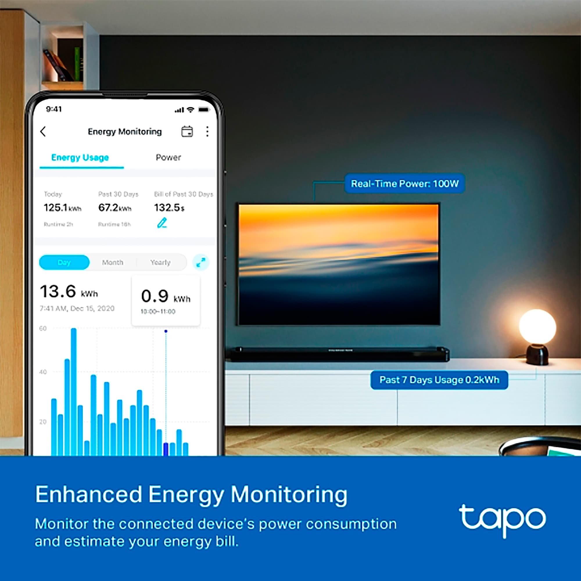 Enchufe Inteligente Con Medidor De Consumo Tp-link Tapo P110 Wifi - 4