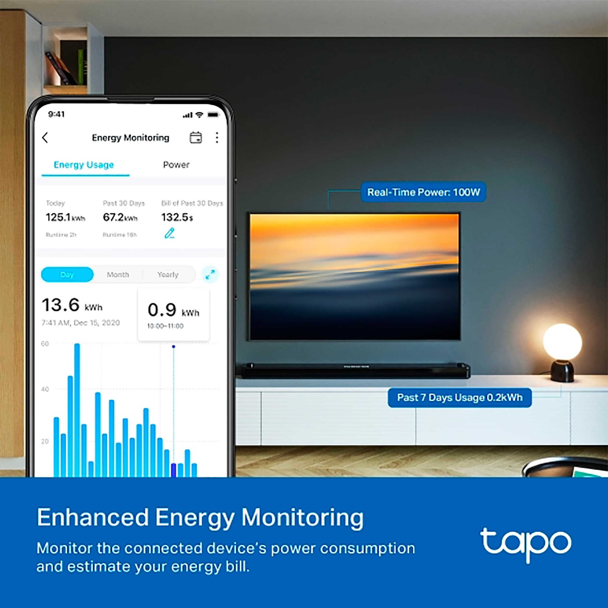 Enchufe Inteligente Con Medidor De Consumo Tp-link Tapo P110m Wifi - 5