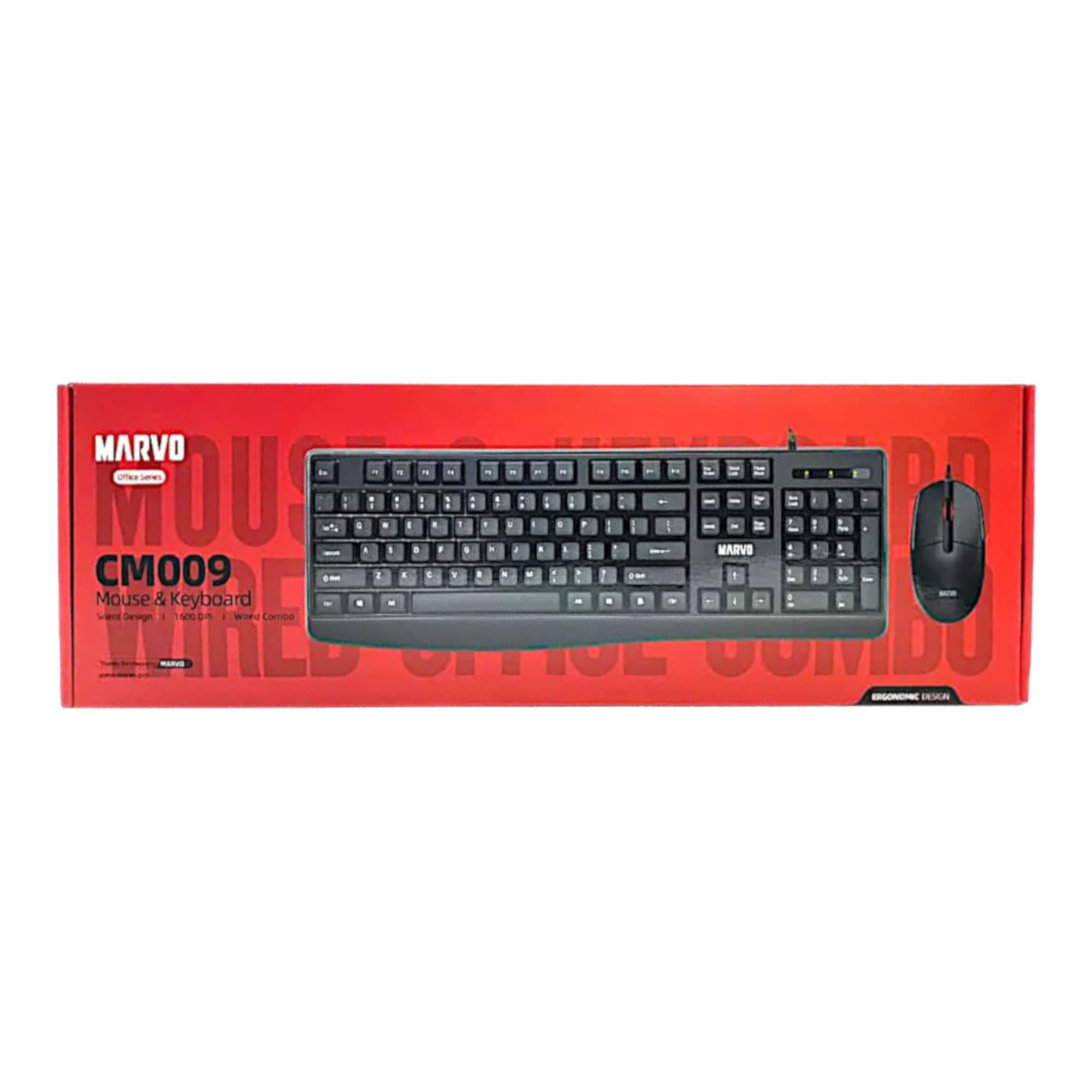 Combo Cableado Marvo 2en1 Mouse y Teclado Cm009 Español - 5