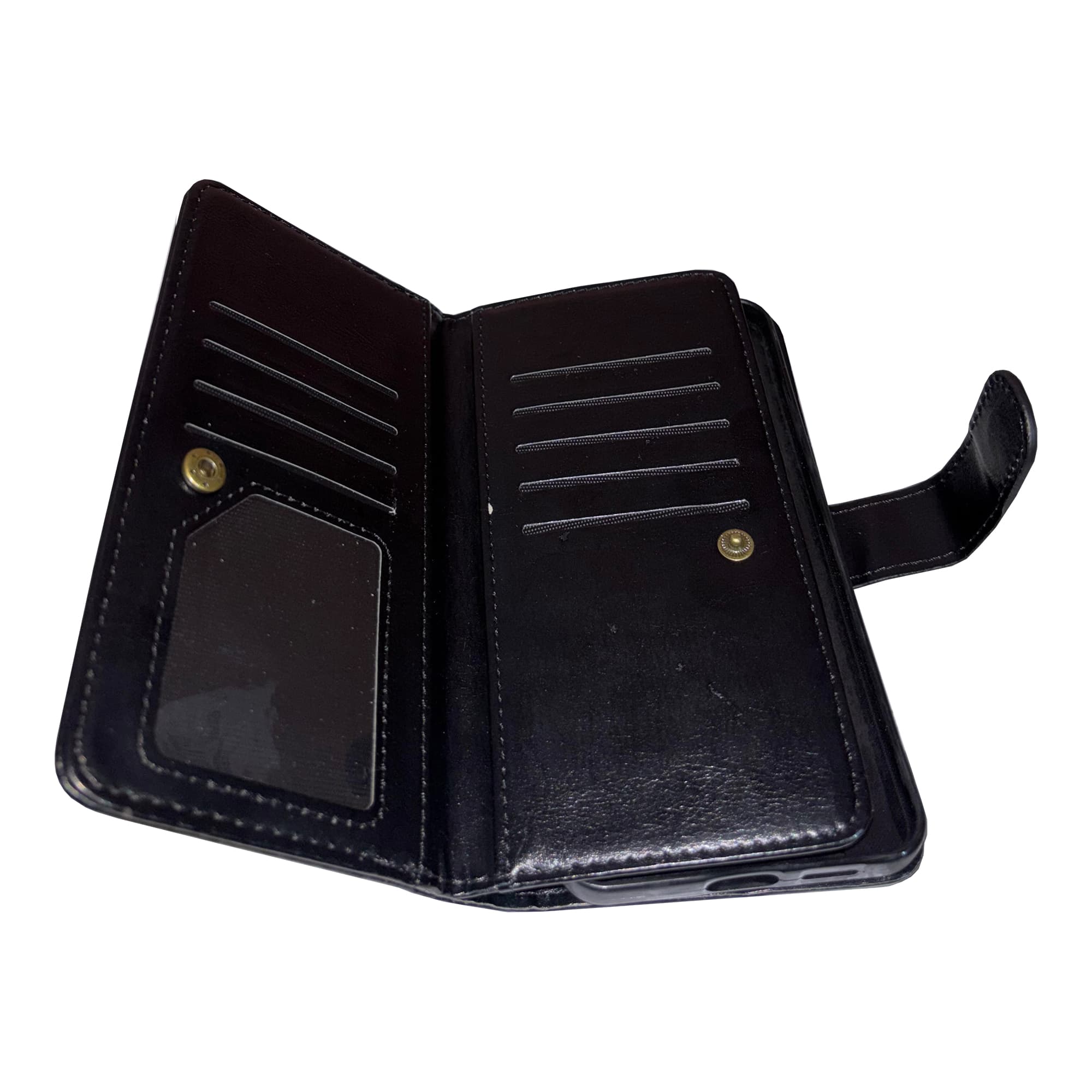 Funda Con Billetera Para Celular Simil Cuero - 4