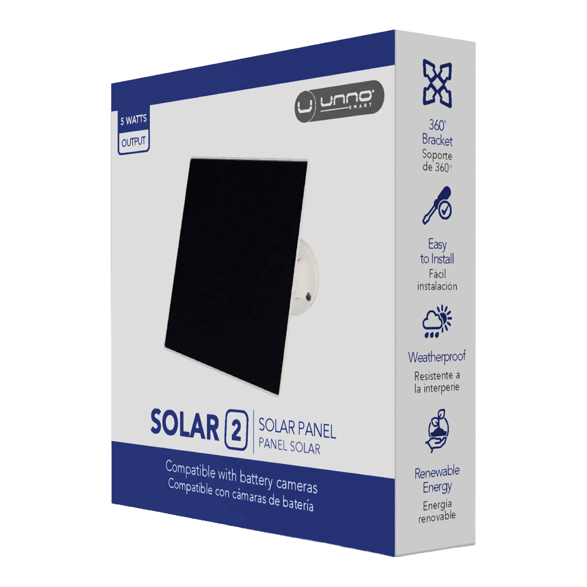 Panel Solar Cargador Para Cámara Unno Cm149wt Ip65 - 5