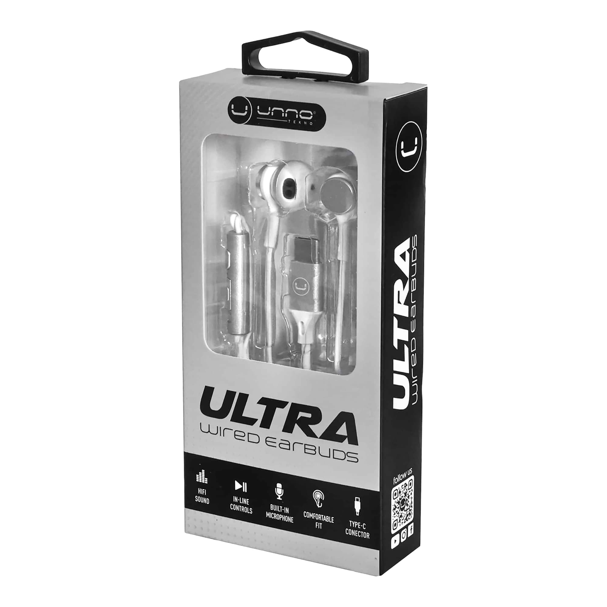 Auriculares Cableados Usb C Unno Hs7005wt 30mW - 2