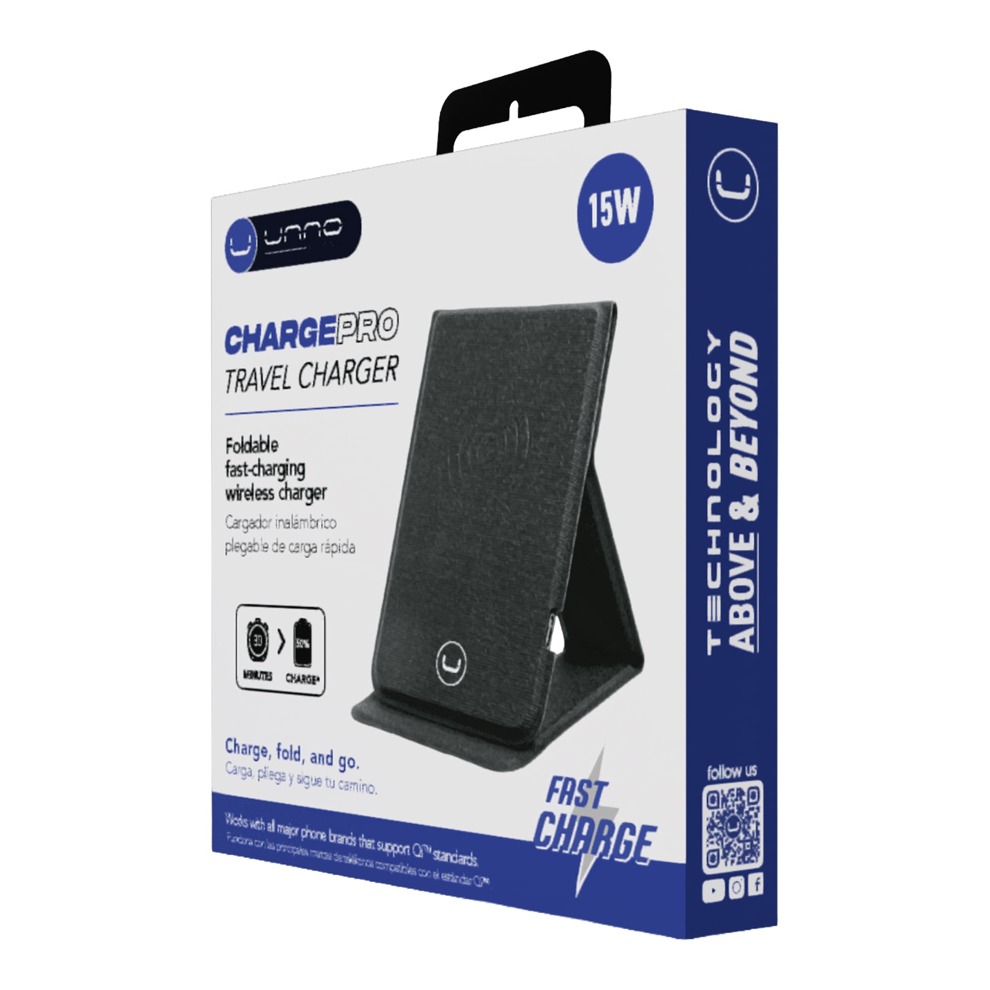 Cargador Inalámbrico Plegable Unno Pw5115bk 15w - 9