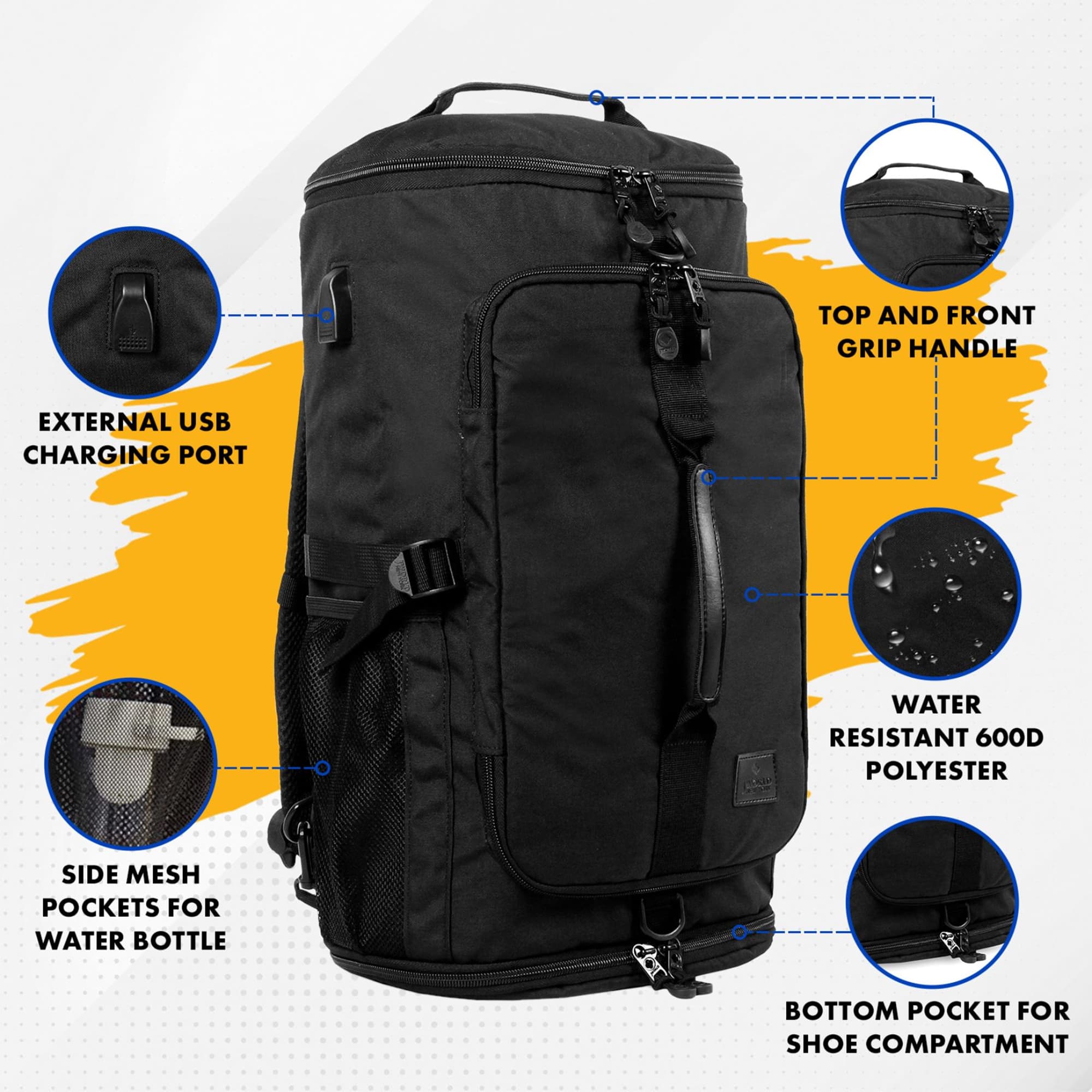 Mochila 2en1 J World Dylan 19'' 25L - 6