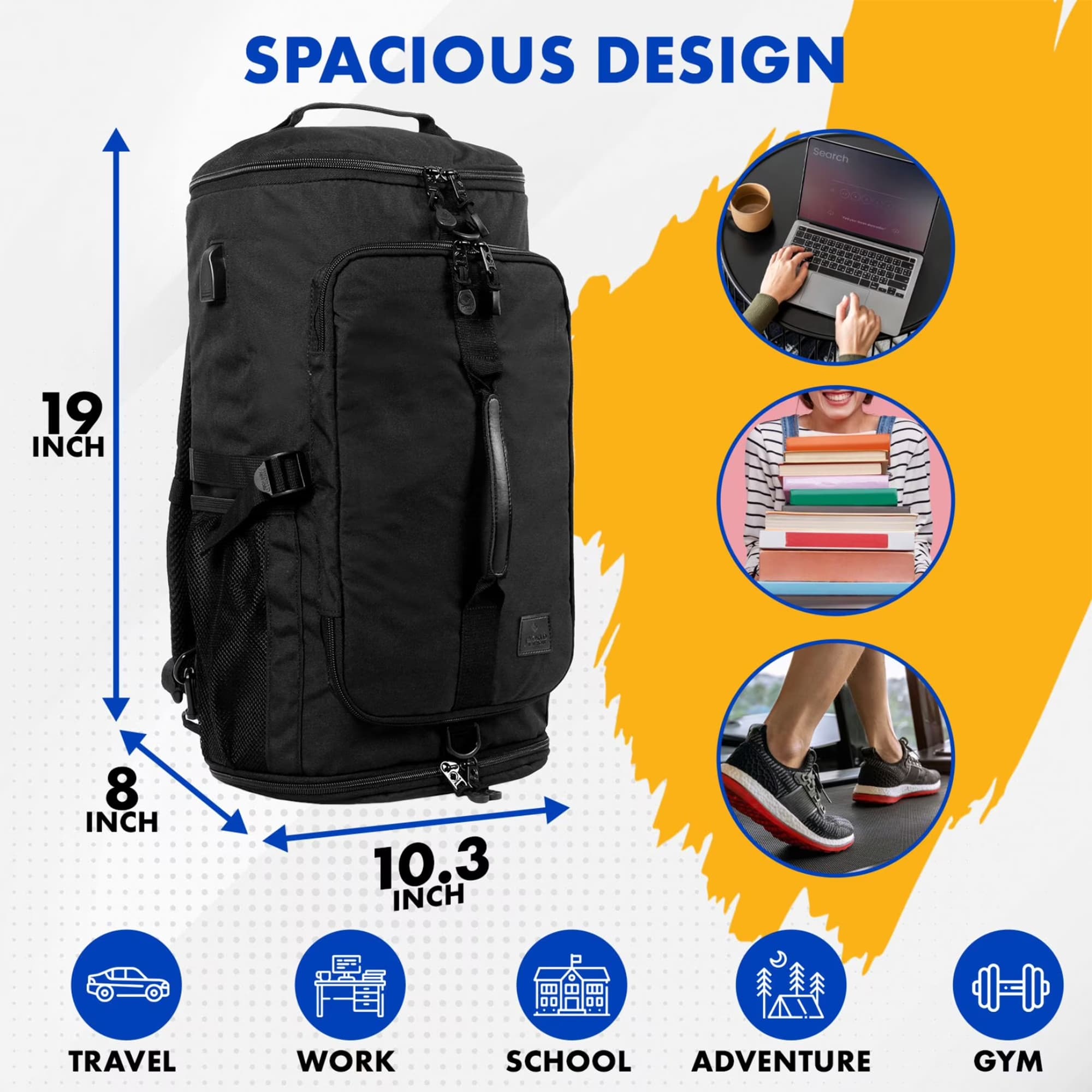 Mochila 2en1 J World Dylan 19'' 25L - 7