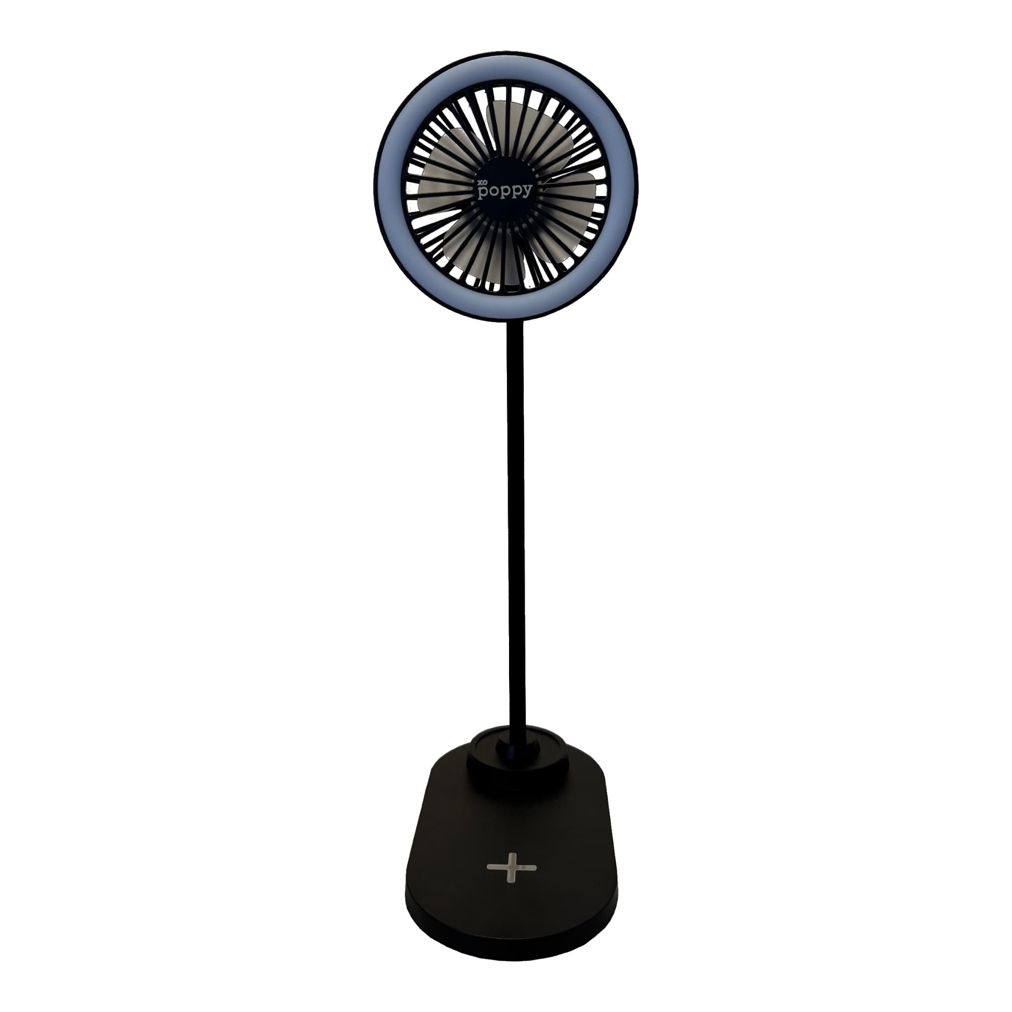 Ventilador Lámpara LED Y Cargador Inalámbrico XO Poppy 3 En 1