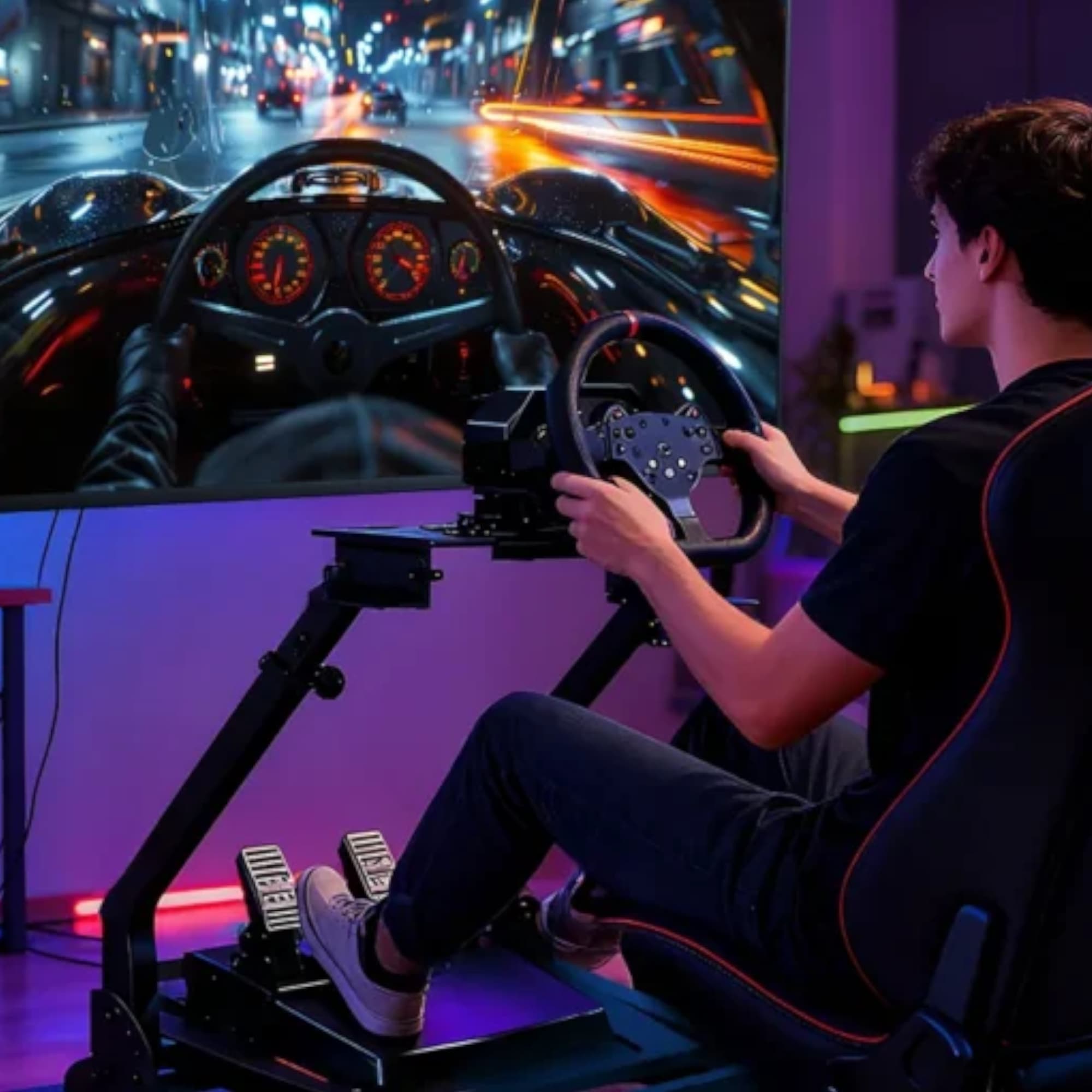 Soporte Para Volante Simulador de Carreras Marvo Gt-300 - 7