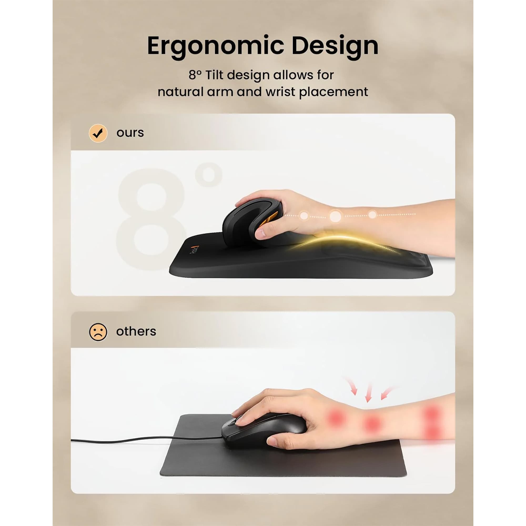Mousepad Ergonómico Protoarc Mp50 Con Reposamuñeca - 3