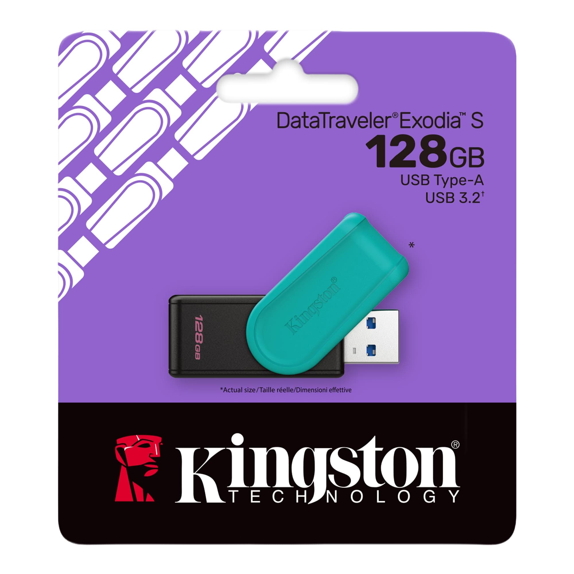 Pendrive Kingston 128gb DataTraveler Exodia S USB3.2 - 3