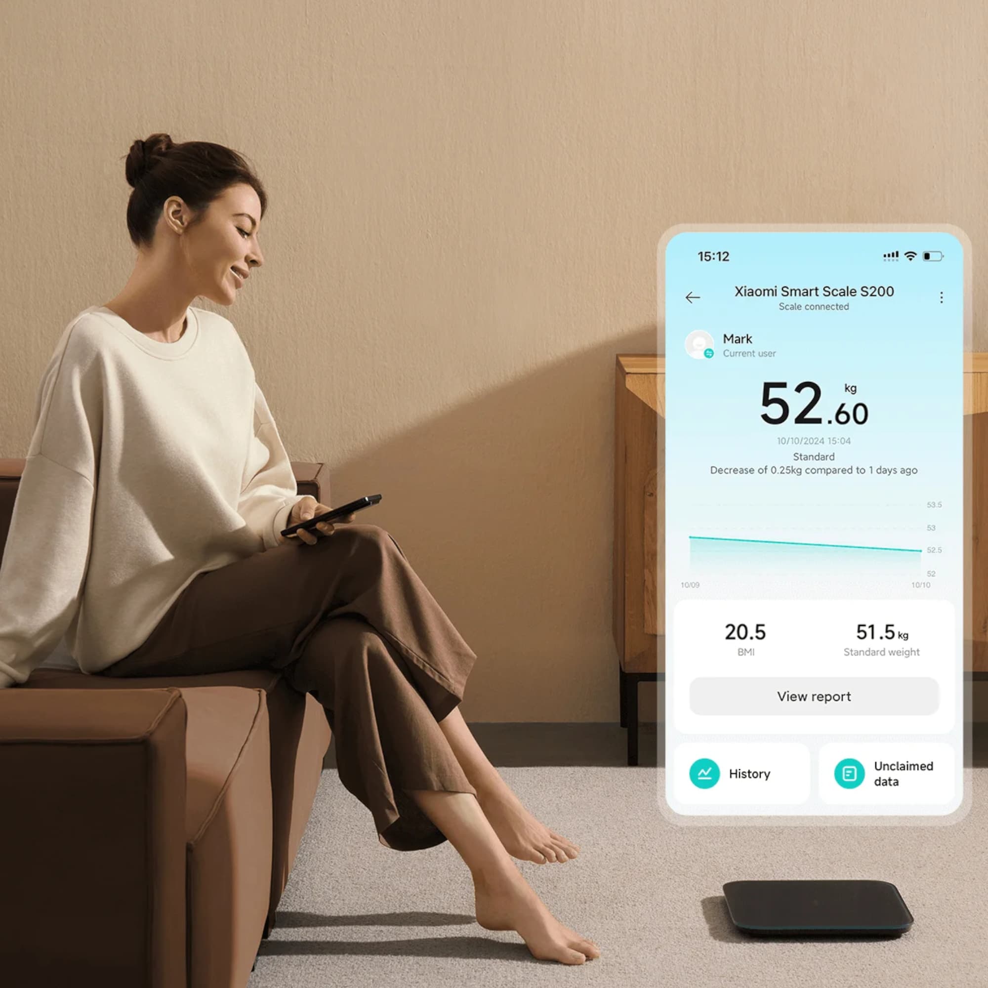 Balanza Inteligente Xiaomi Mi Smart Scale S200 150kg - 8