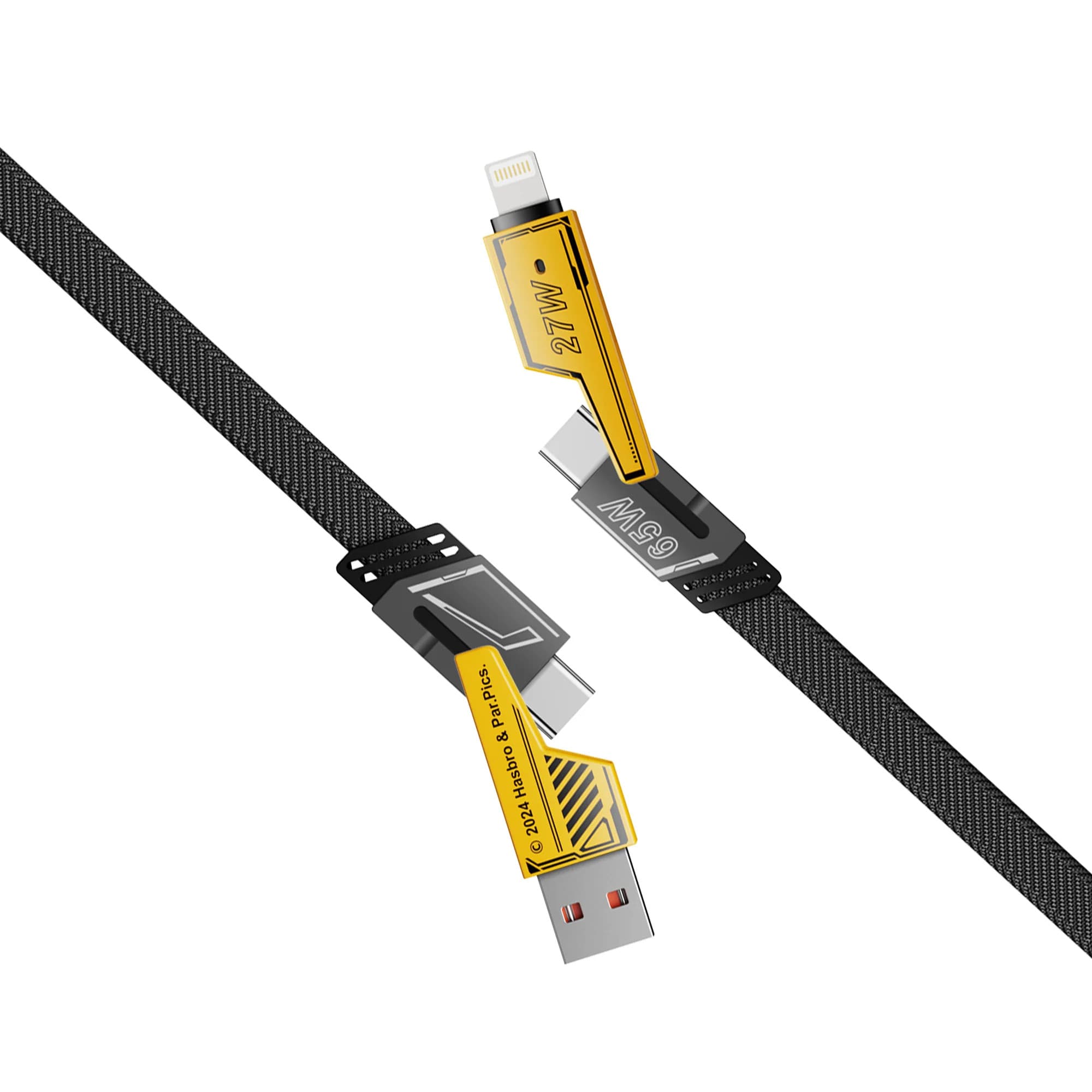 Cable de Datos Transformers 4 En 1 Usb-A / Lighting / Usb-C 6A 1m - 2