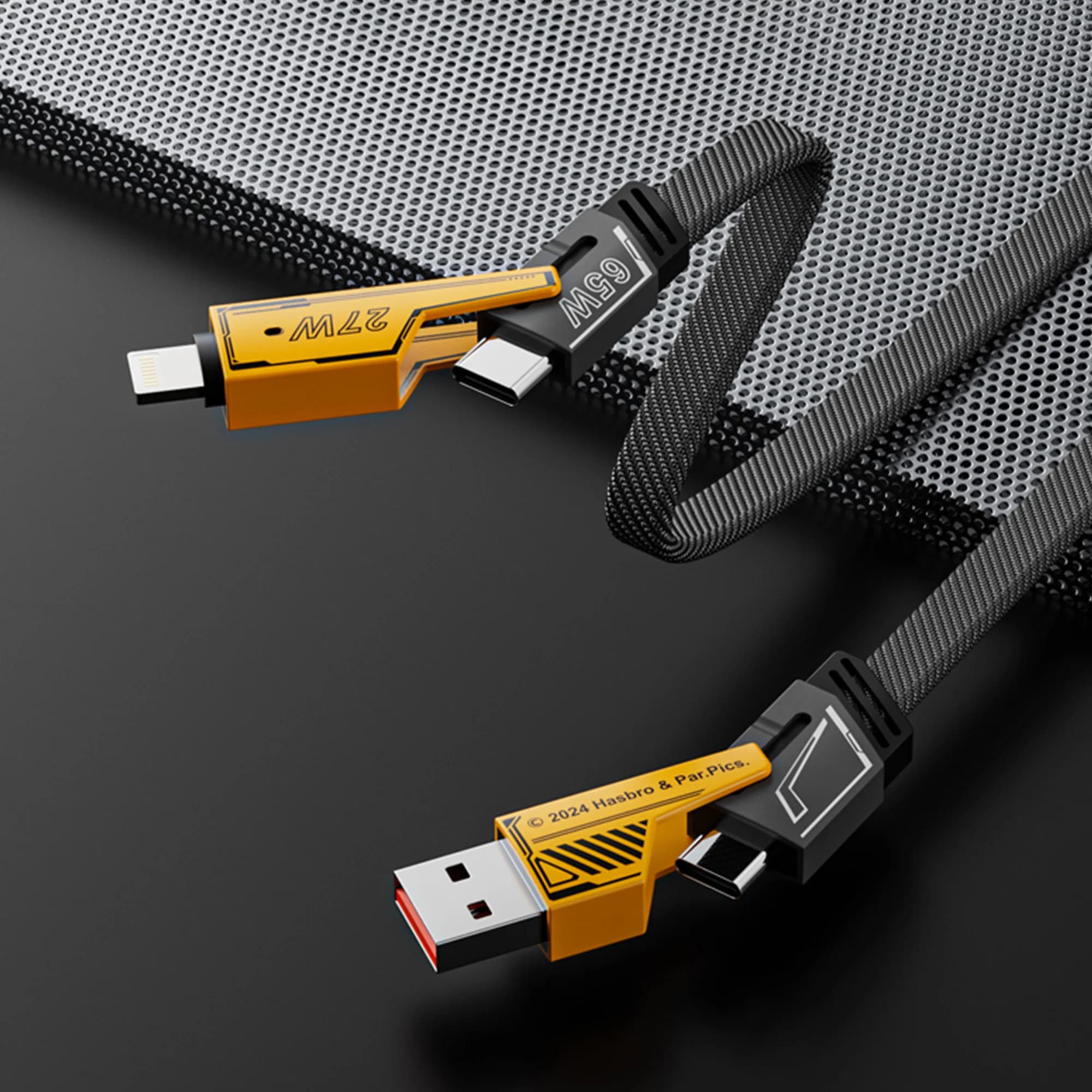 Cable de Datos Transformers 4 En 1 Usb-A / Lighting / Usb-C 6A 1m - 4