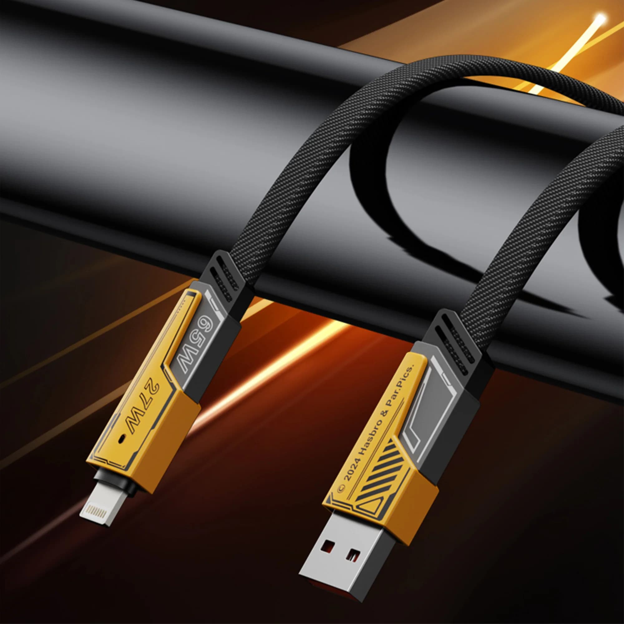 Cable de Datos Transformers 4 En 1 Usb-A / Lighting / Usb-C 6A 1m - 6