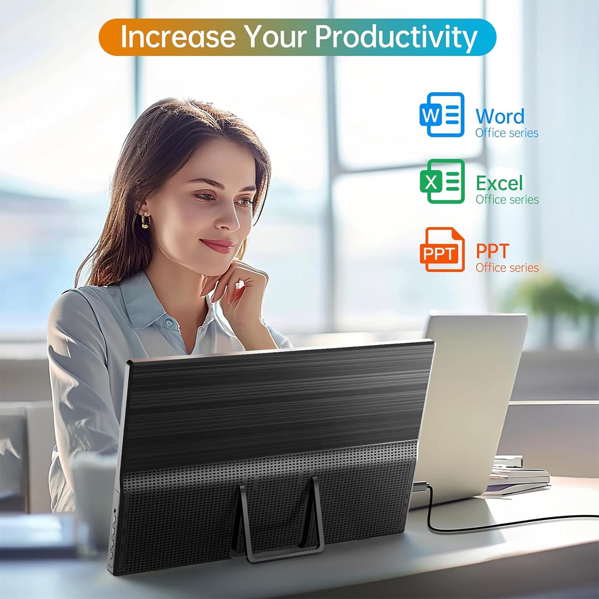 Monitor Portable WCV Pm1563 15,6'' 1080p Soporte Integrado - 6