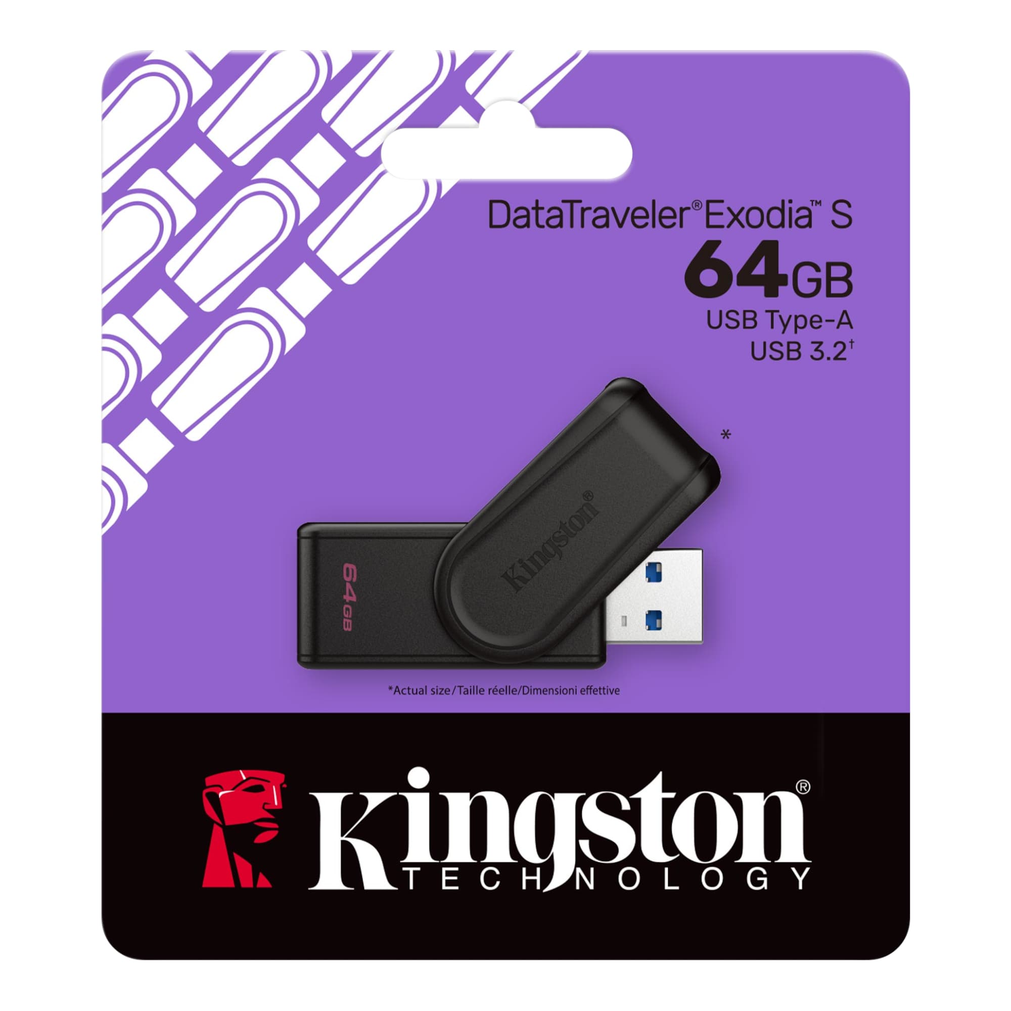 Pendrive Kingston 64gb DataTraveler Exodia S USB3.2 - 3