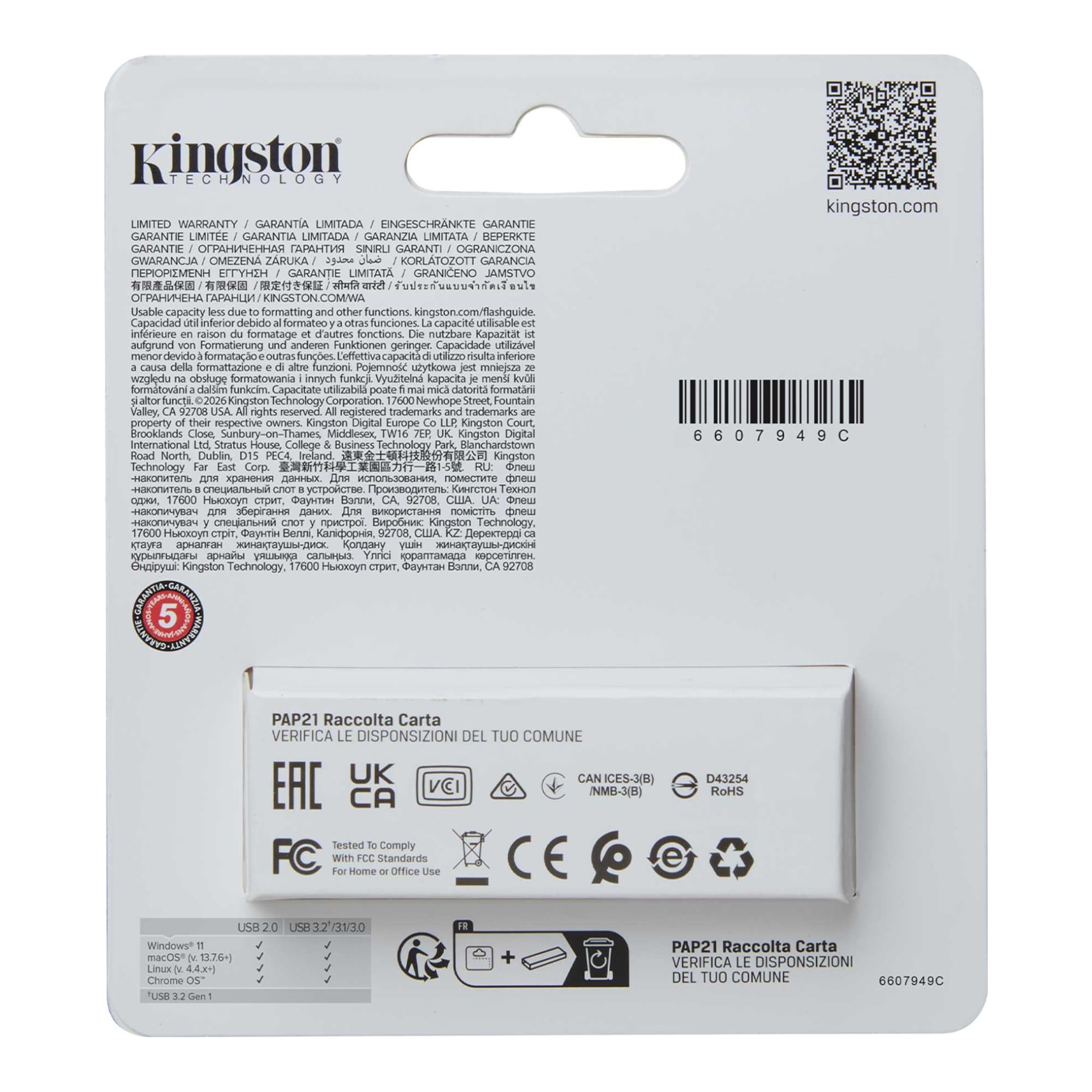 Pendrive Kingston 64gb DataTraveler Exodia S USB3.2 - 4