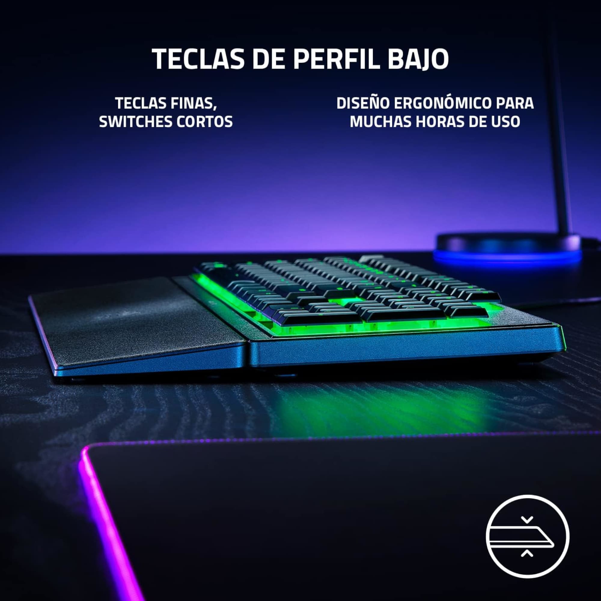Teclado Gaming Usb Razer Ornata V3 X Español Membrana Rgb - 3