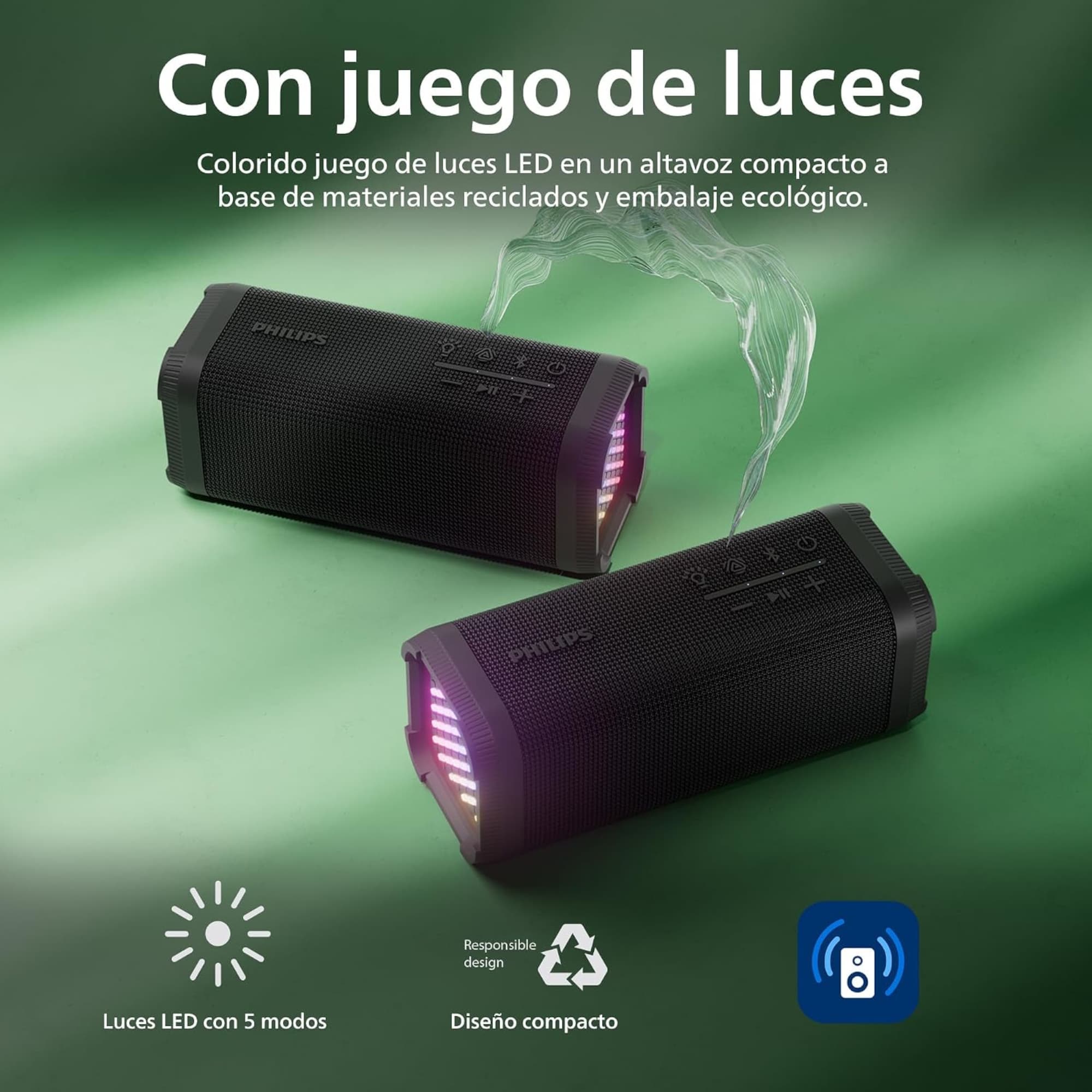 Parlante Inalámbrico Philips Tas2000b/00 Ipx5 Bluetooth 20W - 8