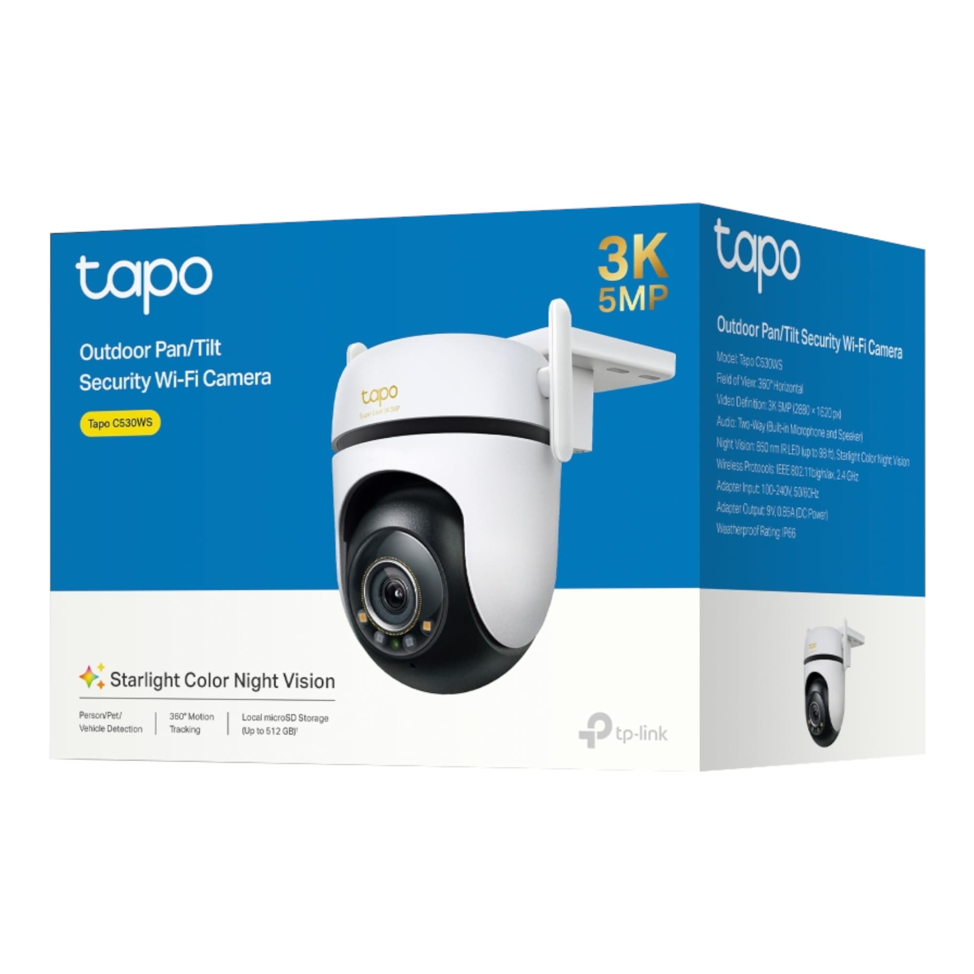 Cámara De Seguridad Tp-Link Tapo C530ws Exterior Visión Nocturna 3K 360° - 9