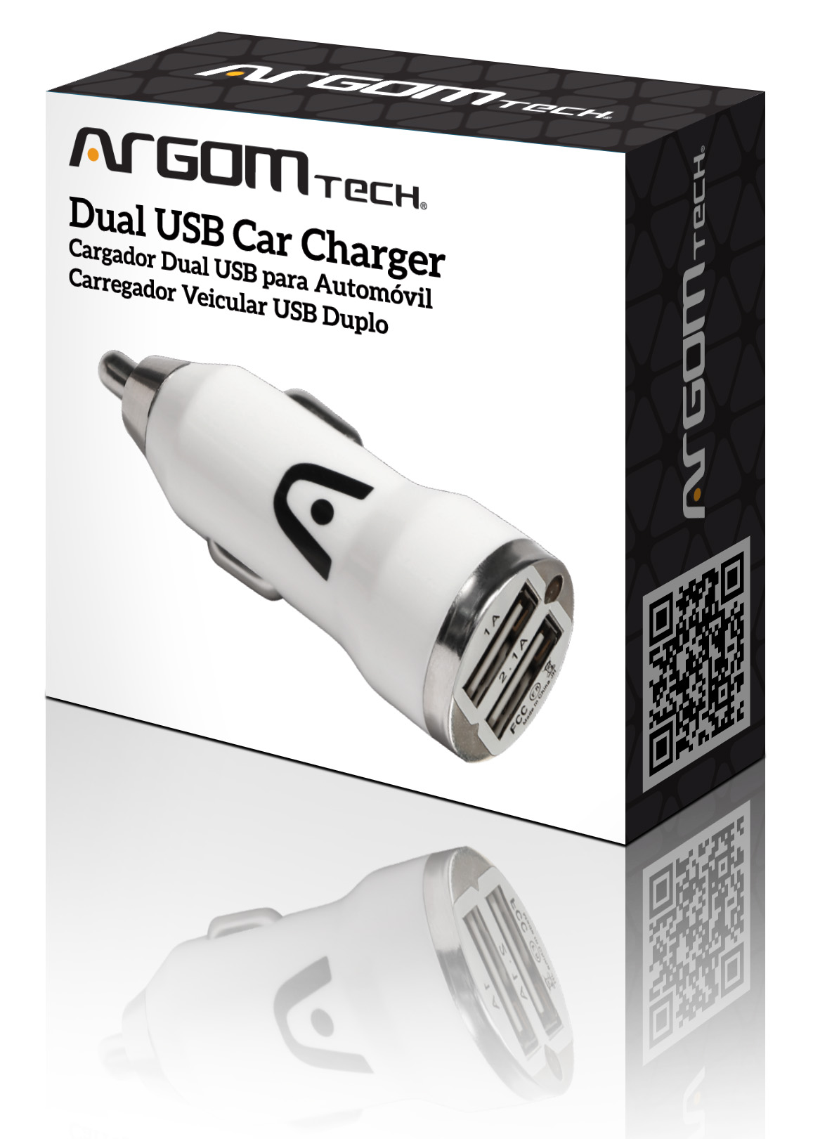 CARGADOR USB DUAL PARA AUTO ARGOM - 2