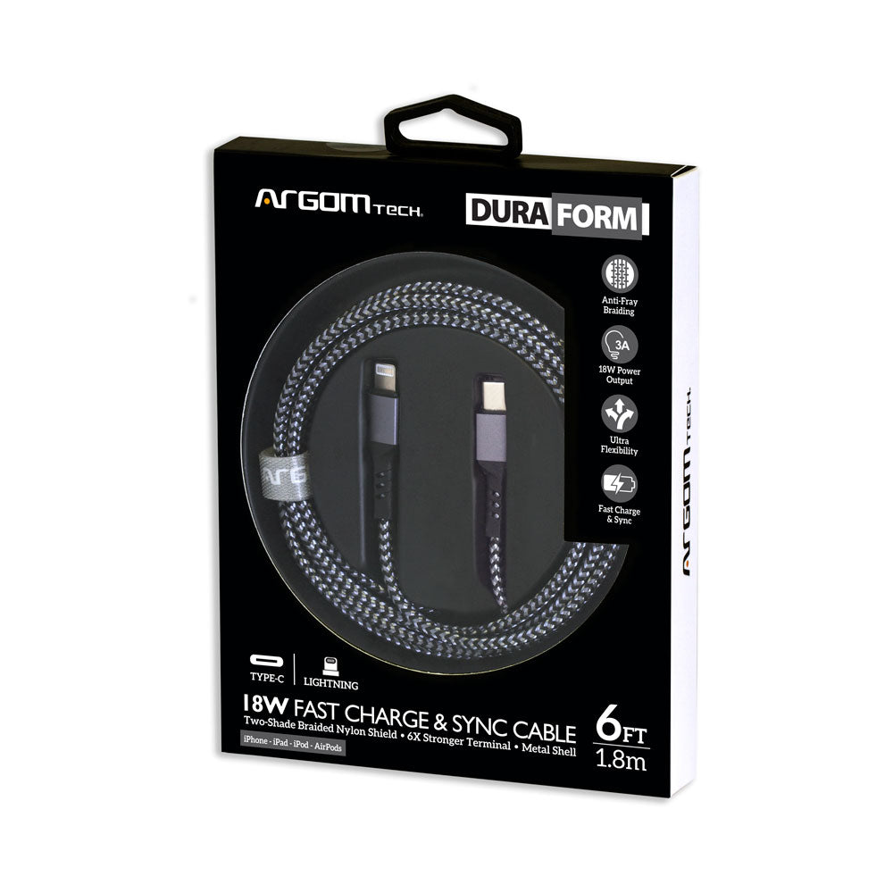 CABLE TIPO-C A LIGHTNING DE CARGA ULTRARRÁPIDO WHITE 1.8M AR