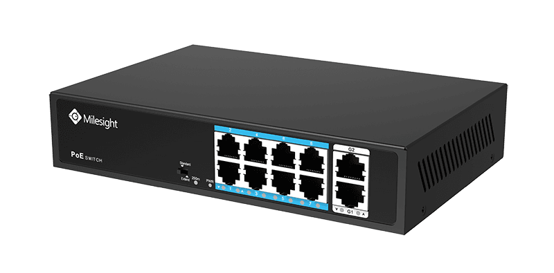 SWITCH MILESIGHT POE 8X10/100 2X1000 120W/30W