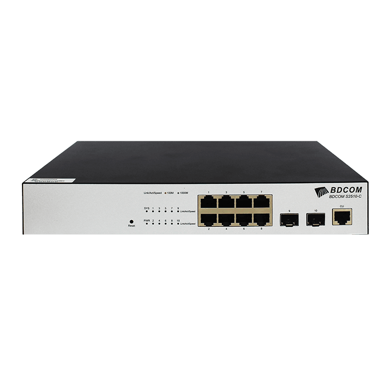 SWITCH BDCOM L2 8*1G + 2*1G SFP
