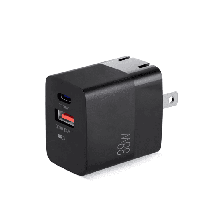 CARGADOR DE PARED PLEGABLE CON TYPO-C + USB ARGOM