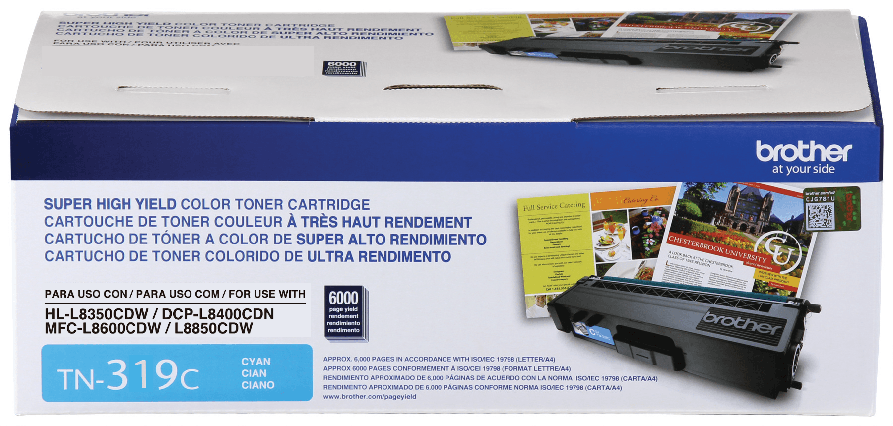 CARTUCHO DE TÓNER BROTHER CYAN  HL - L8350CDW / MFC- L8850CD