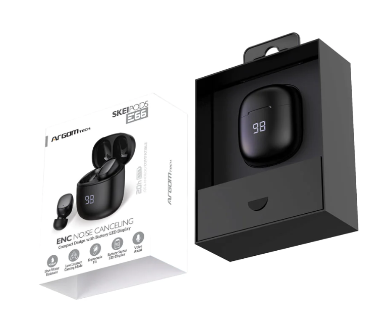 AURICULARES BLUETOOTH E66 NEGRO ARGOM - 3