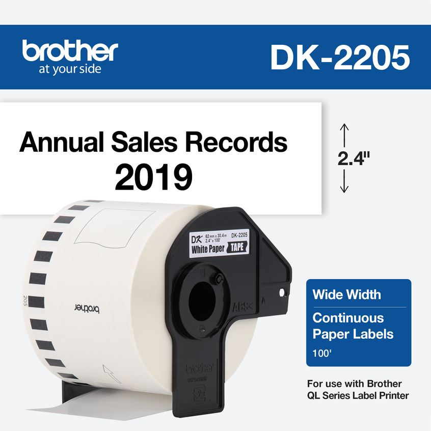 ETIQUETAS BROTHER DK2205 (ROLLO CONTINUO 62 MM)