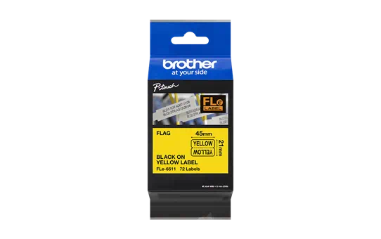 CINTA BROTHER BANDERA NEGRO/AMARILLO 10.5MM X 45MM 72U