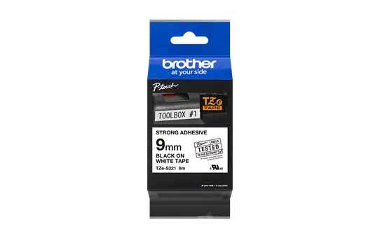 CINTA BROTHER DOBLE ADHESIVO NEGRO/BLANCO 9MM