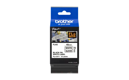 CINTA BROTHER BANDERA NEGRO/BLANCO 10.5MM X 45MM 72U