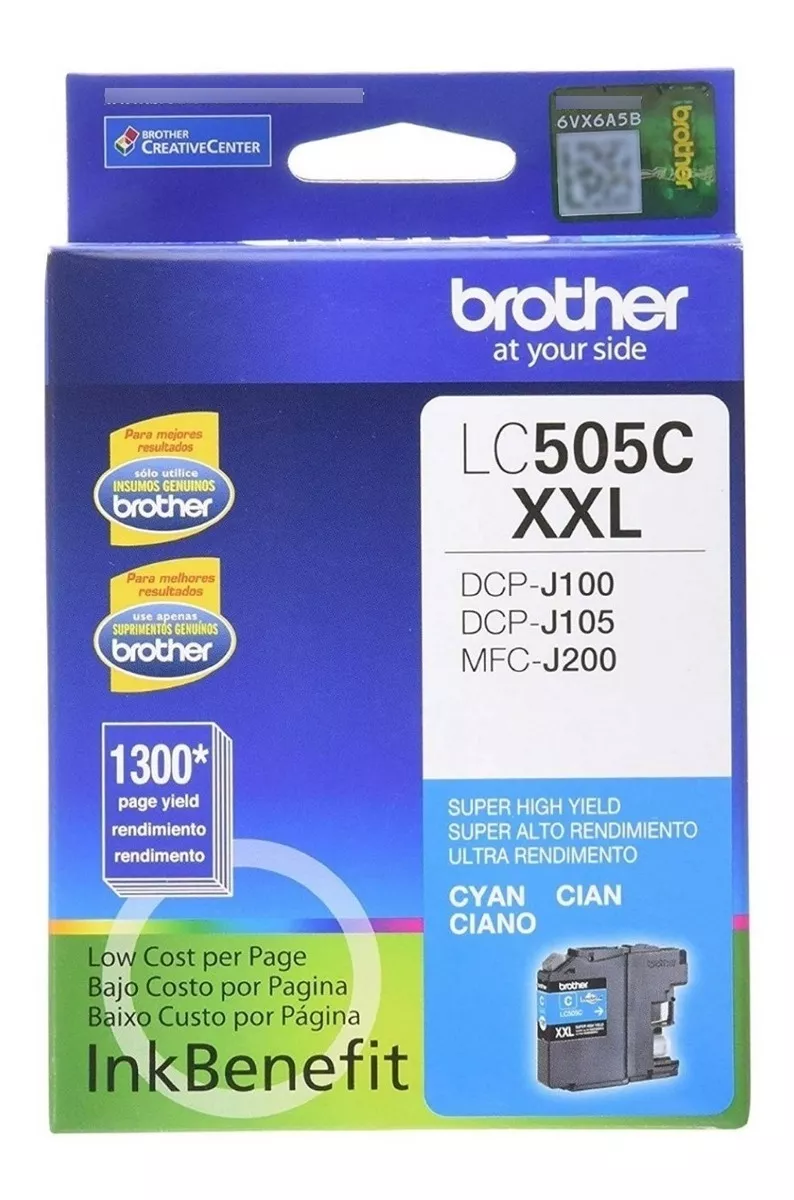 Cartucho tinta Brother  cyan LC505C para  DCPJ105 - MFCJ200