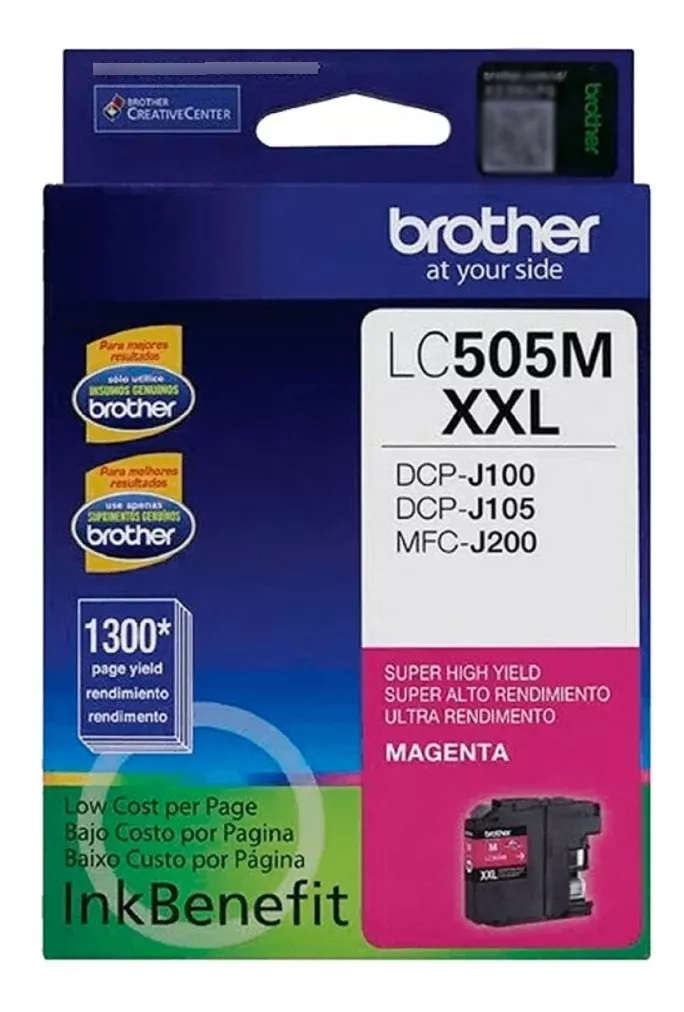 Cartucho tinta Brother magenta LC505M para  DCPJ105 - MFCJ20