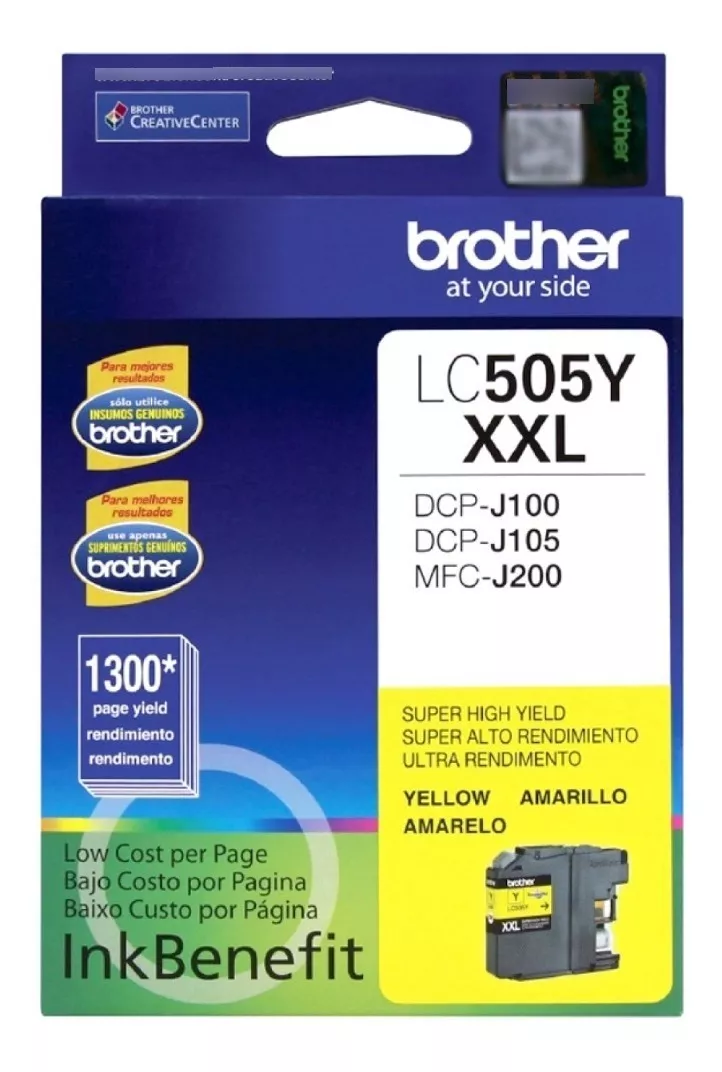 CARTUCHO TINTA BROTHER YELLOW  LC505Y PARA DCPJ105 - MFCJ200