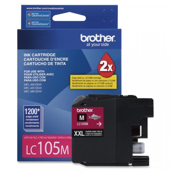 CARTUCHO DE TINTA BROTHER MAGENTA LC105M MFC425DW REND 1200