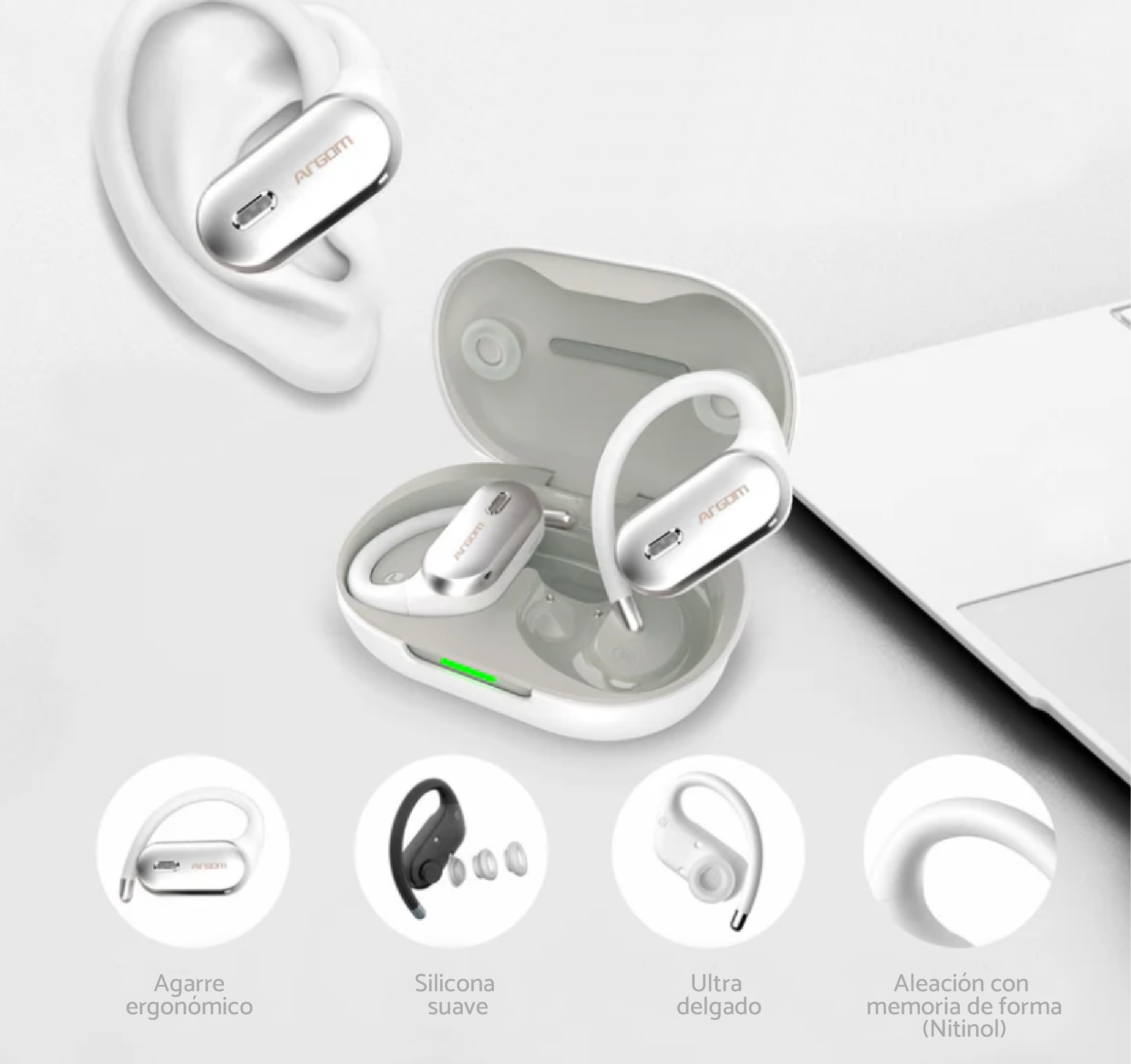 AURICULAR BLUETOOTH SKEIPODS E90 BLANCO ARGOM - 2