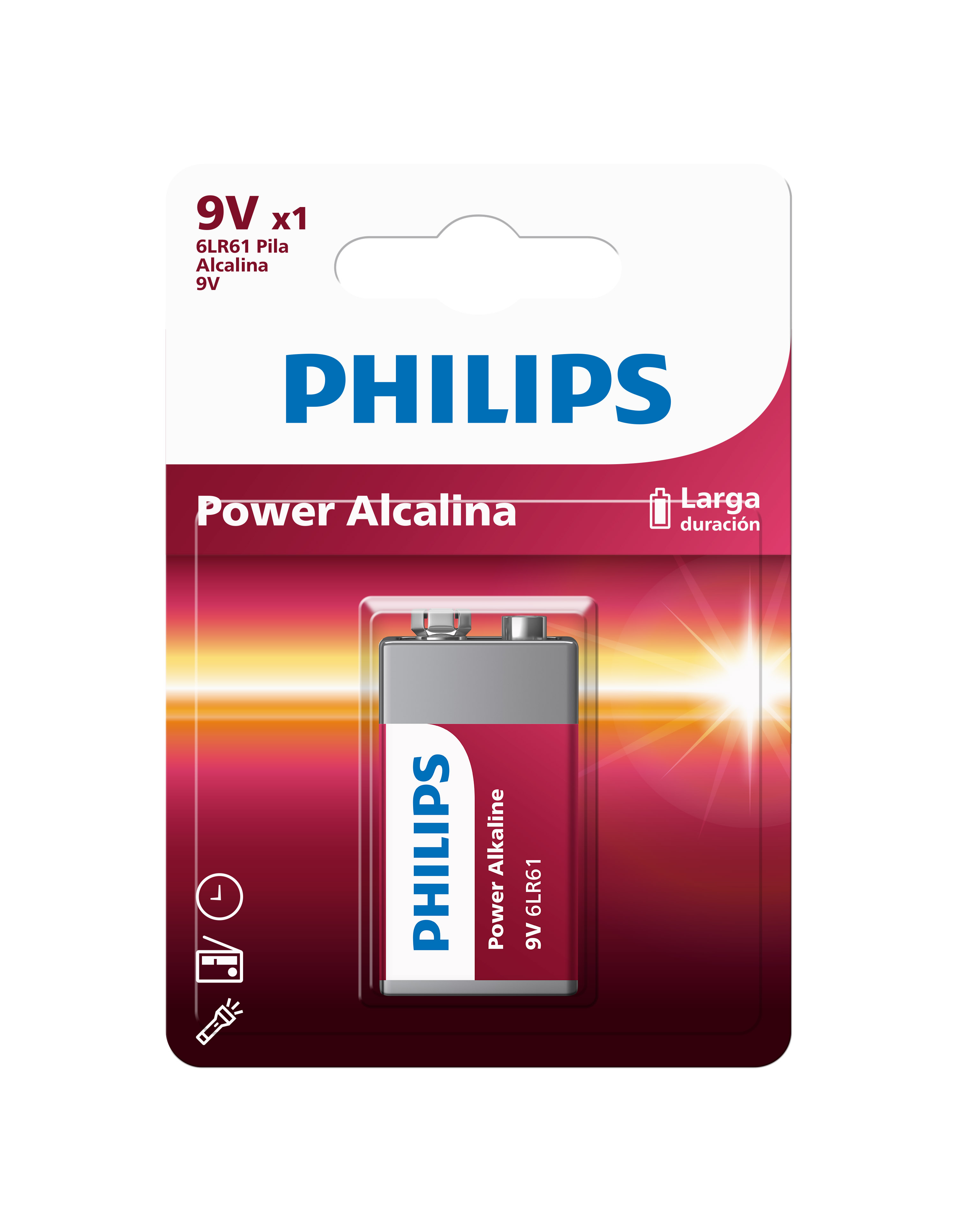 PILA ALCALINA PHILIPS 9V BLISTER X1