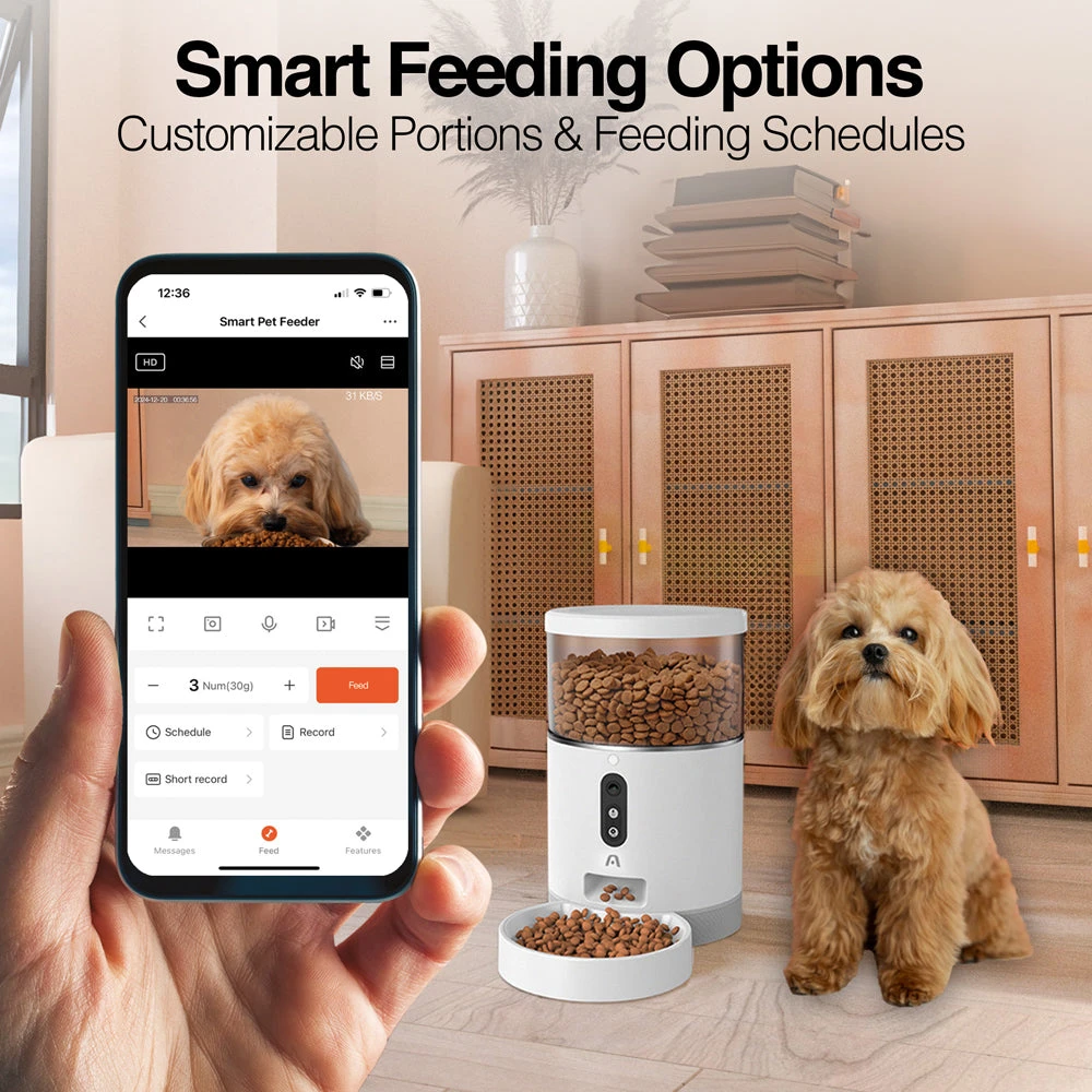 DISPENSADOR PARA MASCOTAS SMART WIFI+BT ARGOM - 3